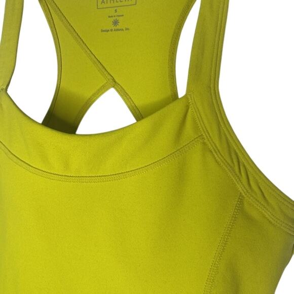 Athleta Lime Green T-Back with Keyhole Athletic Tank Top size Small - Picture 4 of 9